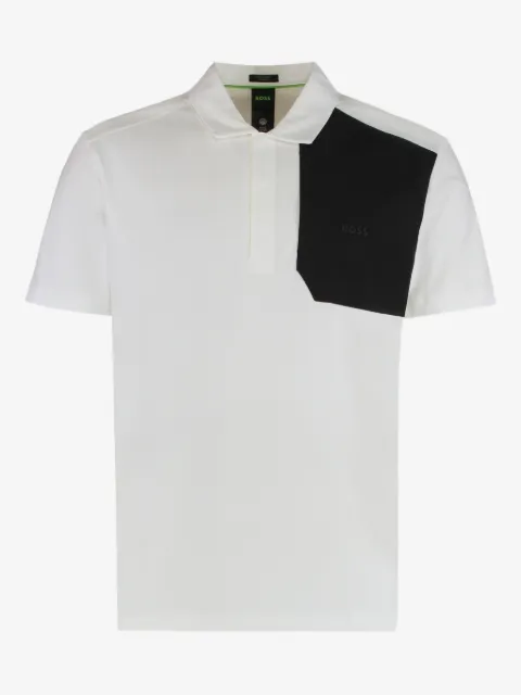 BOSS polo à empiècements contrastants