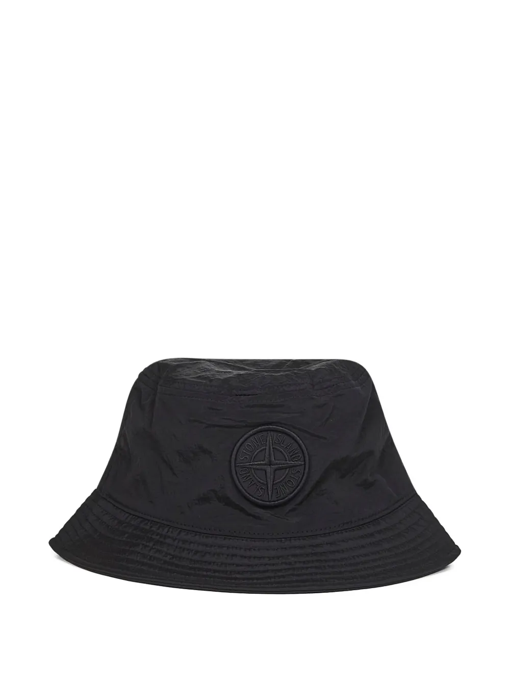 Stone Island embroidered-logo bucket hat - Zwart