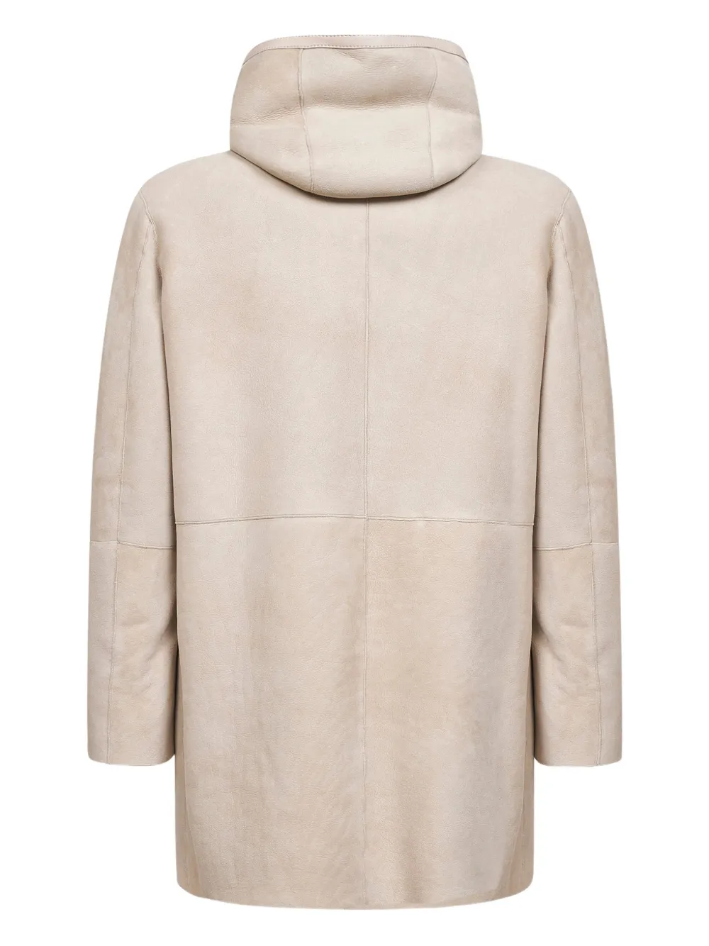 Tagliatore hooded shearling coat - Beige
