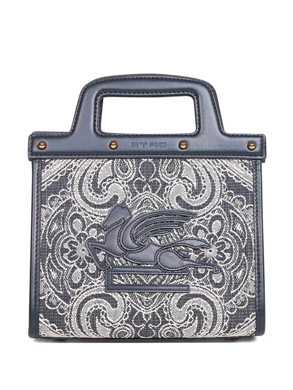 ETRO small embossed-logo jacquard tote bag - Blu