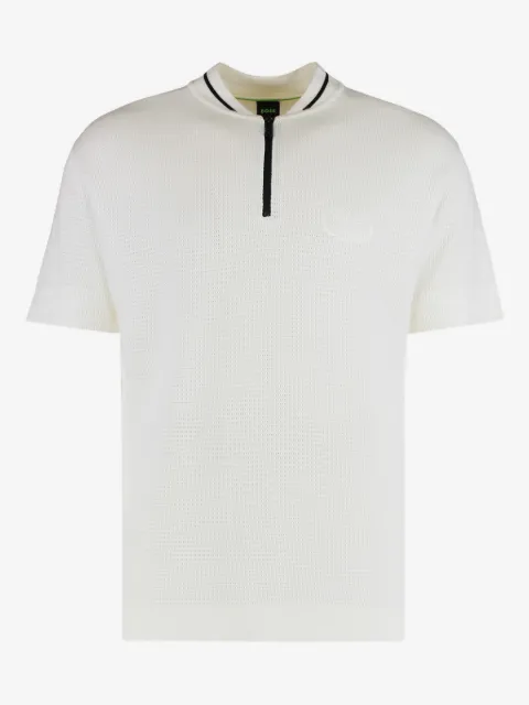 BOSS zip-fastening polo shirt