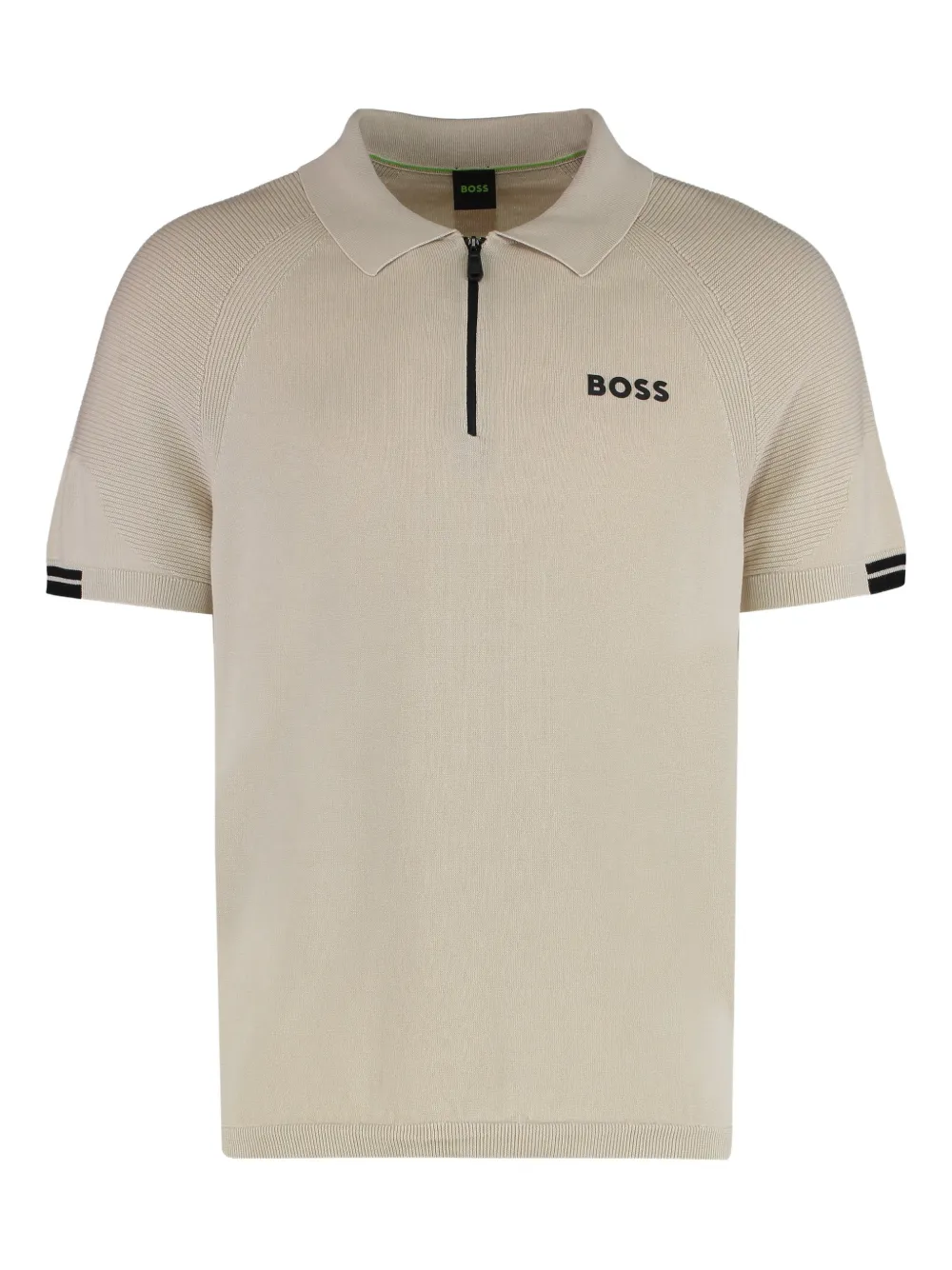 BOSS playera tipo polo con cierre | neutro | Image 1