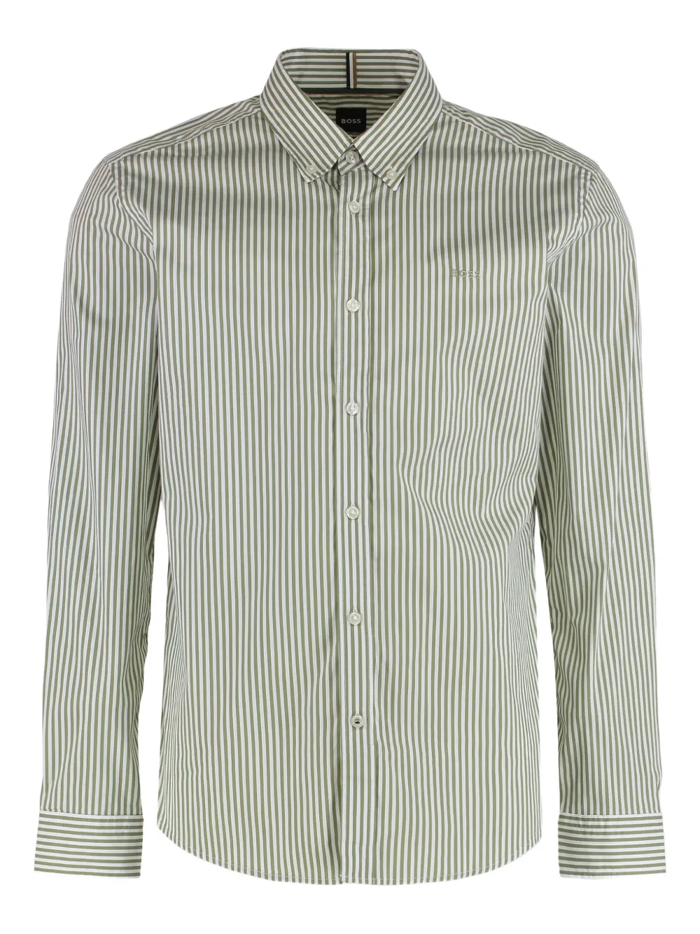 BOSS slim-fit striped oxford shirt | Green | Image 1