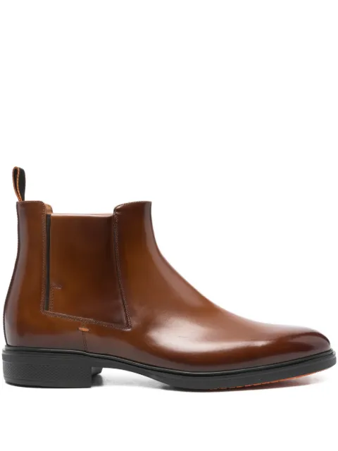 Santoni leather chelsea boots