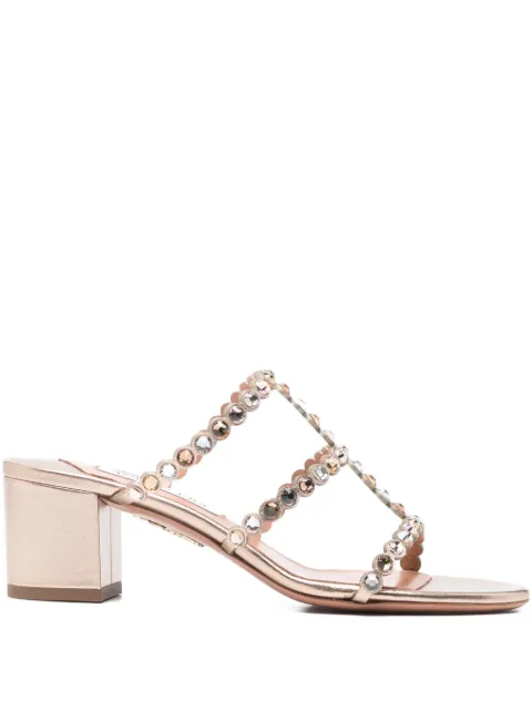 Aquazzura — Tequilla crystal-embellishment sandals