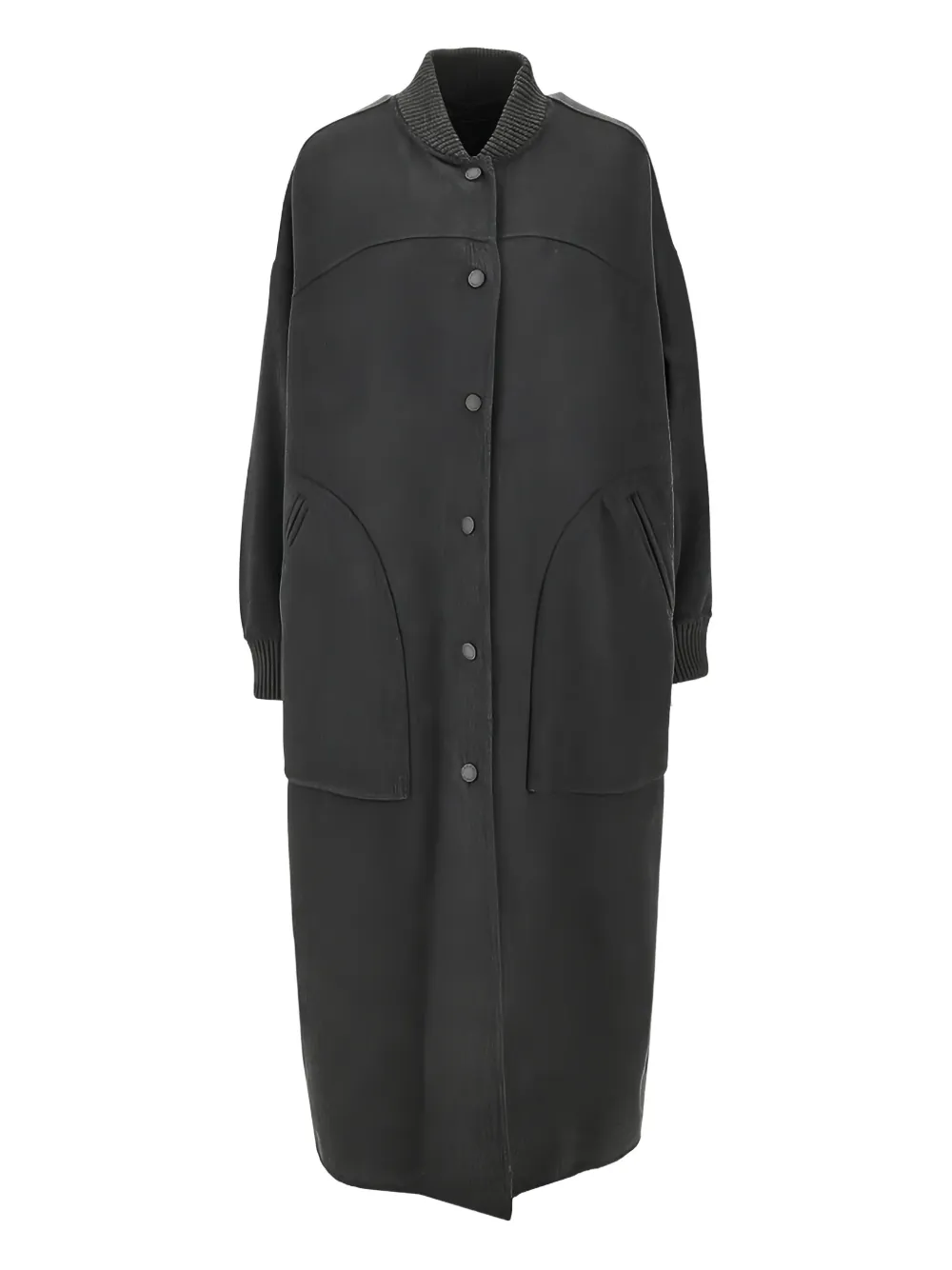 Weekend Max Mara rib-knit pocket parka coat | Grey | Image 1