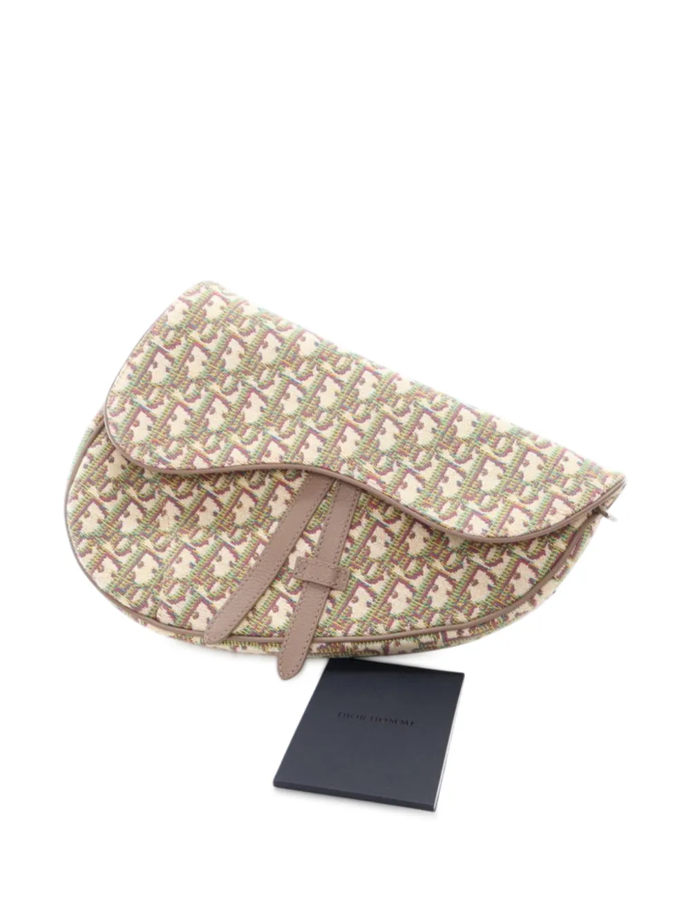 Christian Dior Pre-Owned Borsa a tracolla Saddle in tela con motivo Oblique multicolore 2020 | Pre-owned | Image 2