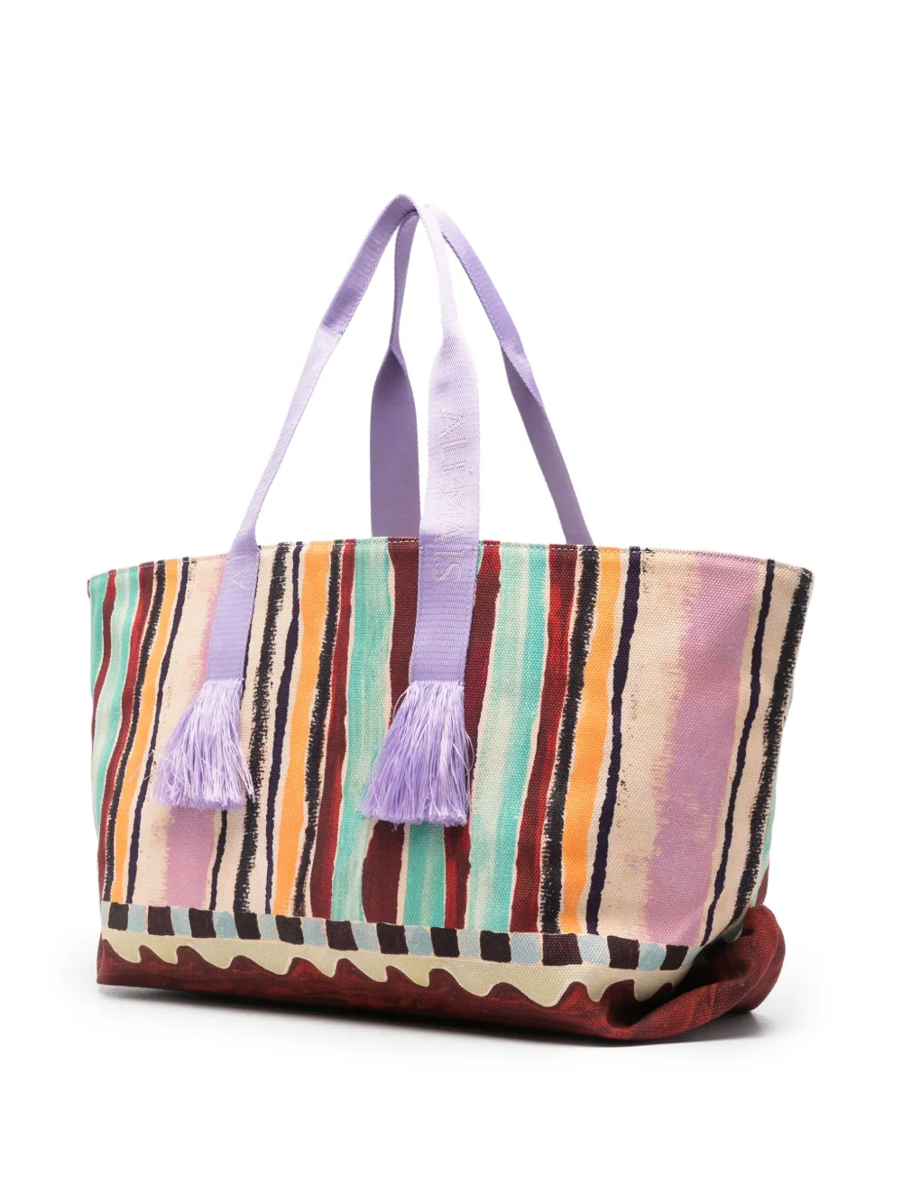  Alemais Michelle Striped Tote Bag - Neutrals 