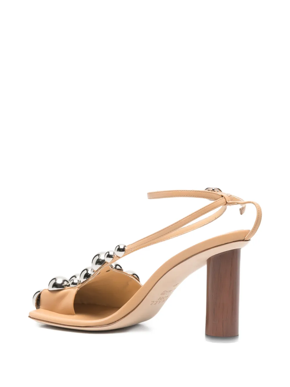 A.W.A.K.E. Mode Christine studs-embellishment sandals Beige