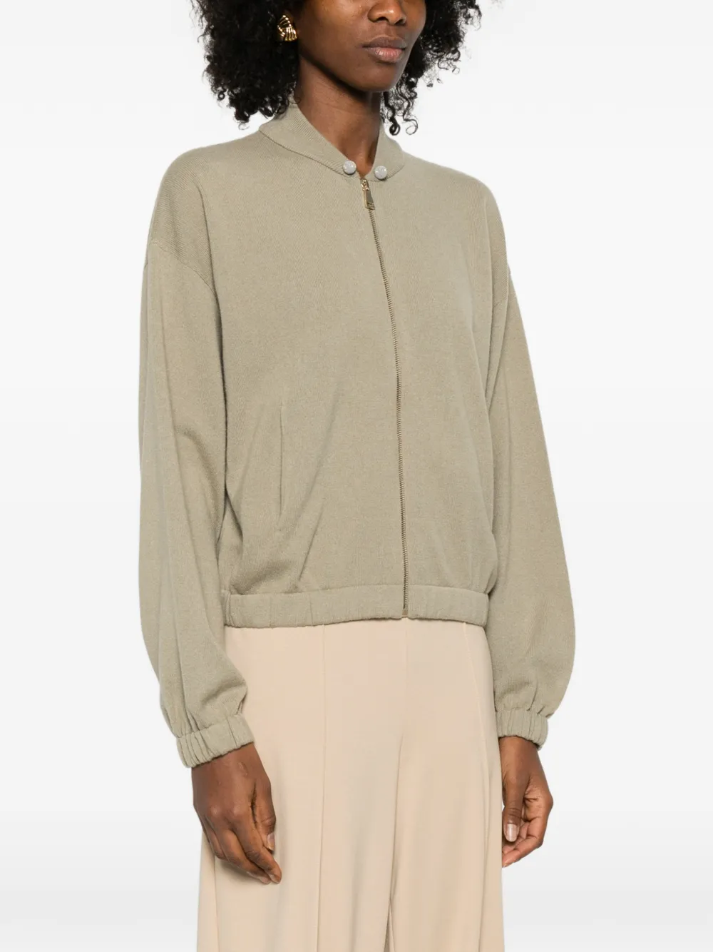 Fabiana Filippi Vest met ritssluiting Beige