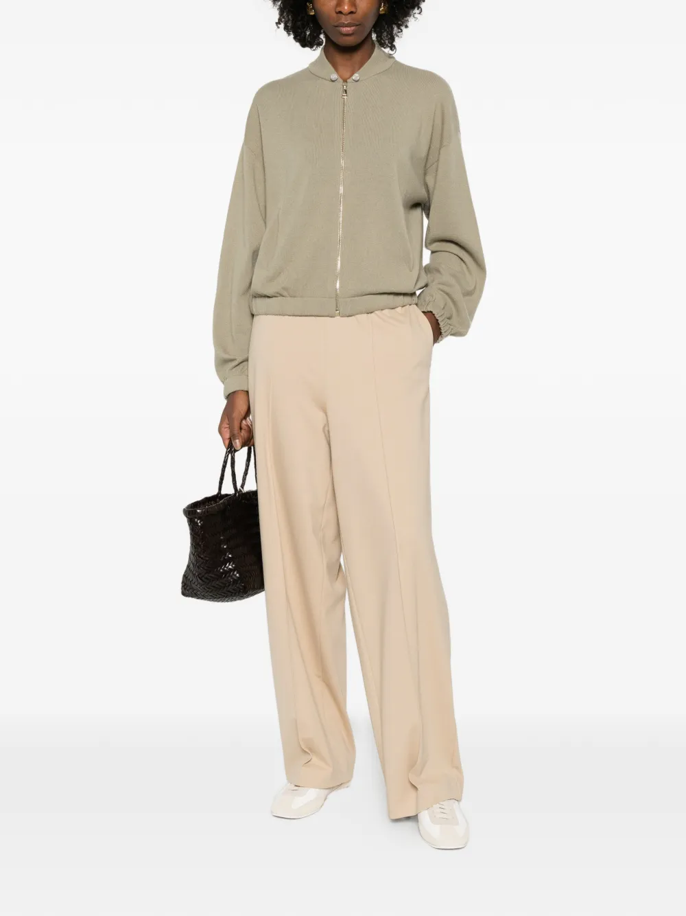 Fabiana Filippi Vest met ritssluiting Beige