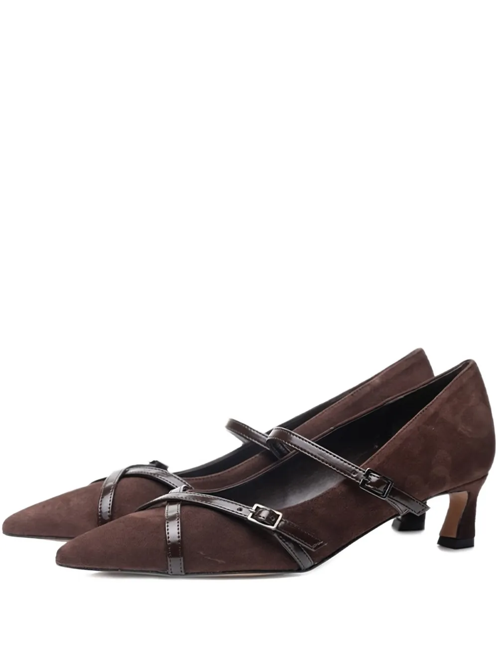 Poche Paris Buckle-strap Pumps In Brown