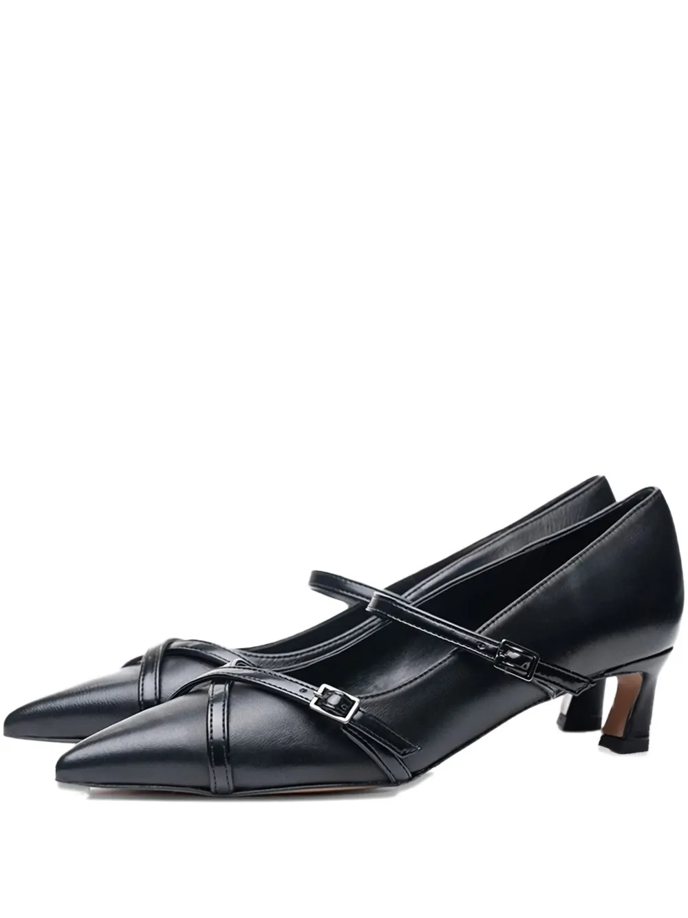 Poche Paris Buckle-strap Pumps In Black