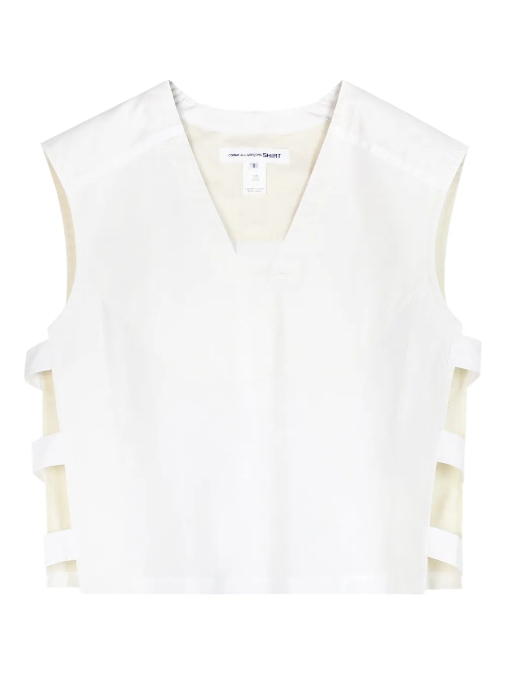 Comme Des Garçons Shirt Canotta con dettaglio cut-out - Bianco