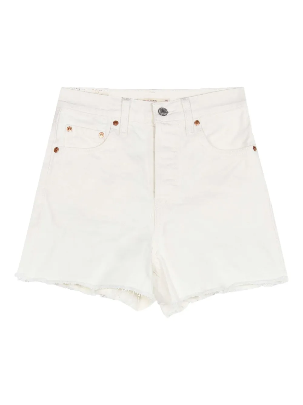 Levi's Shorts denim Ribcage - Bianco