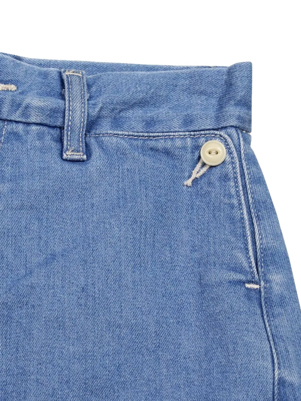 Buttoned Welt-Pocket Shorts