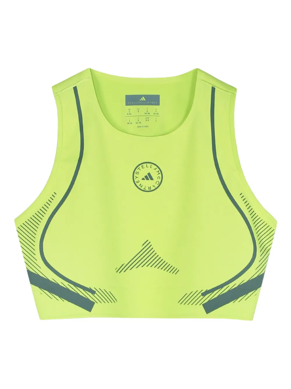 adidas by Stella McCartney Top crop Truepace Running - Giallo