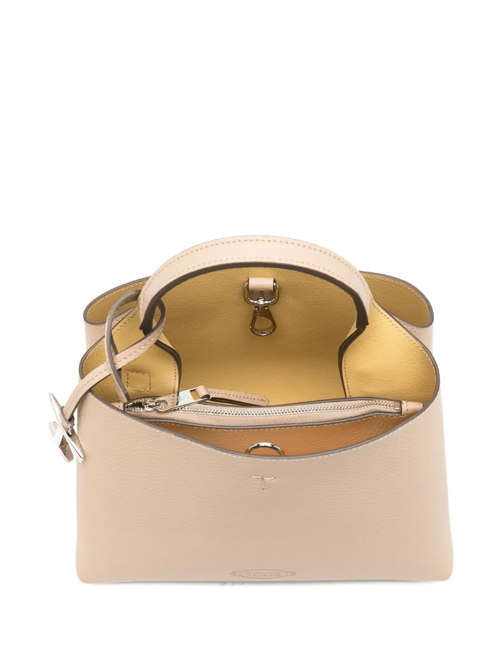 Tod's Shopper met ritssluiting en T-detail Beige