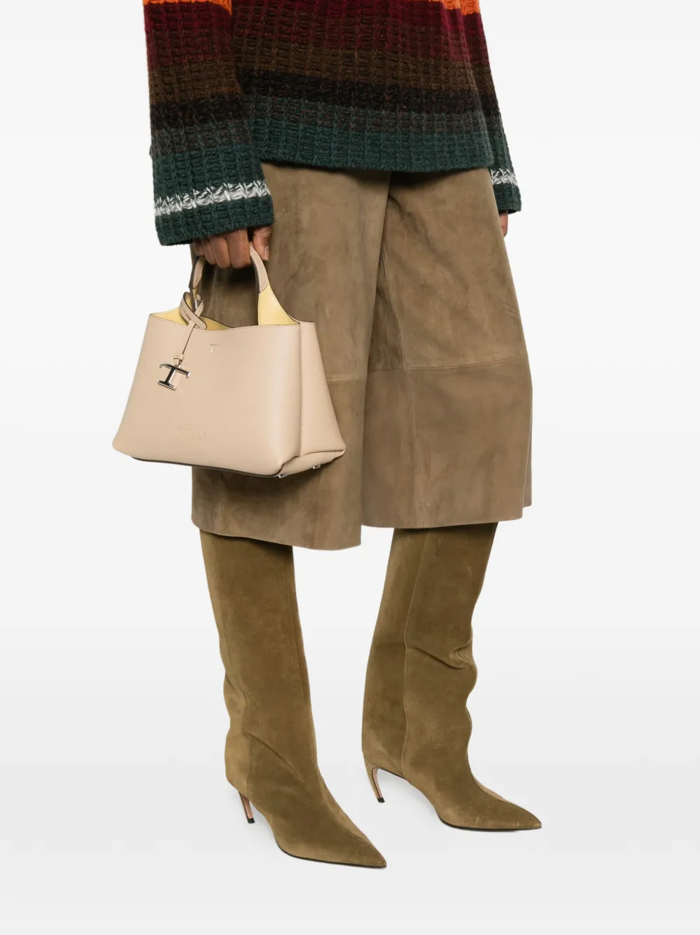 Tod's micro T-charm tote bag - Beige