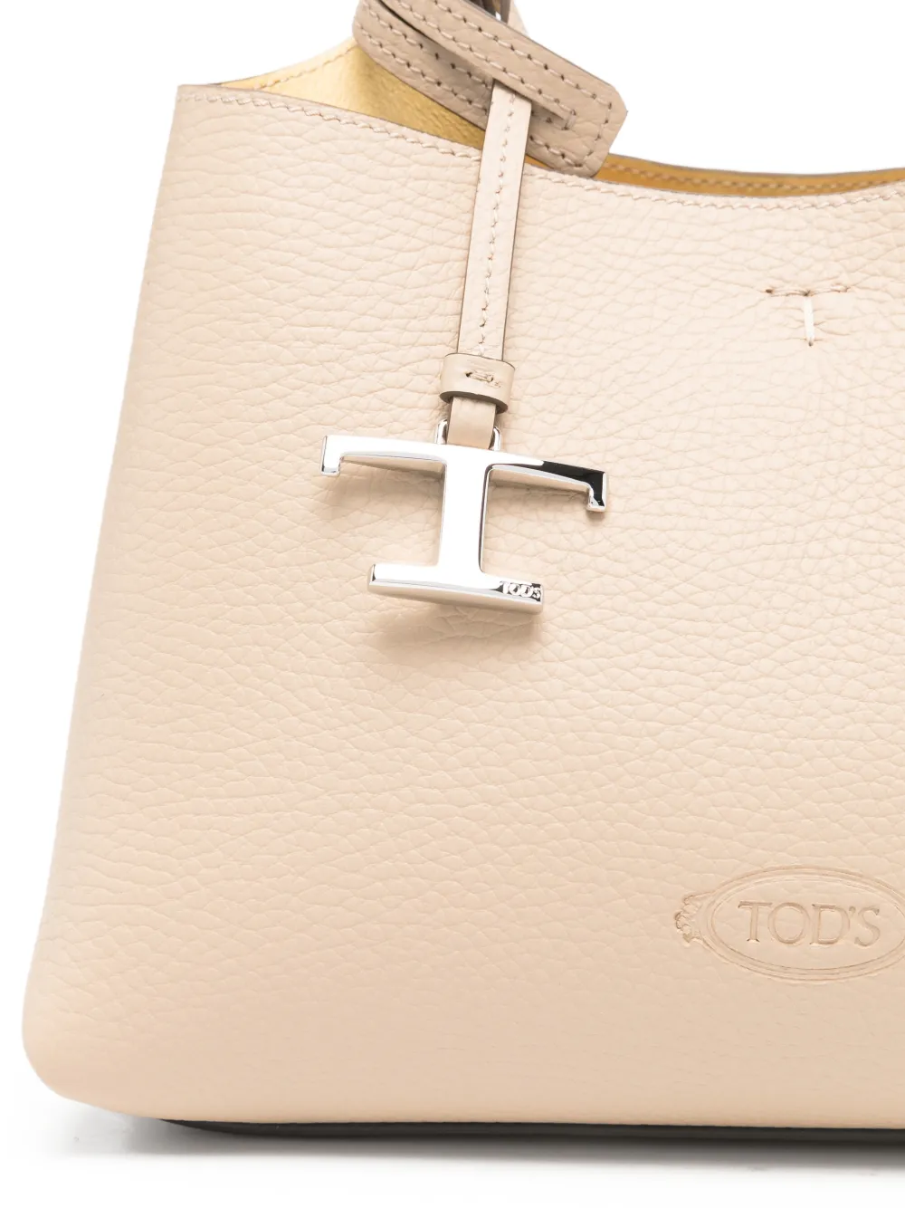 Tod's Shopper met ritssluiting en T-detail Beige