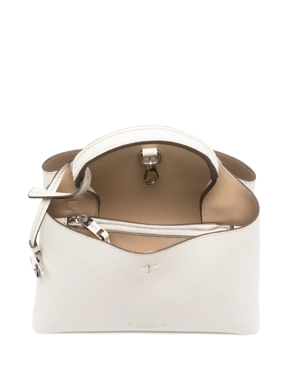 Tod's Mini-shopper met logobedel Wit