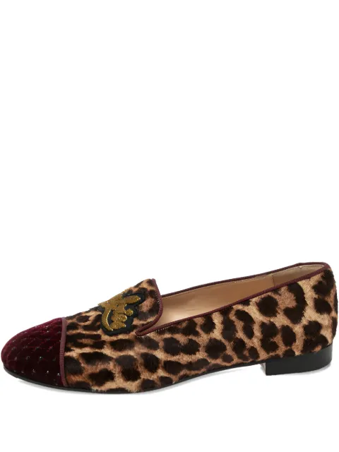 Christian Louboutin Pre-Owned leopard-pattern slipper