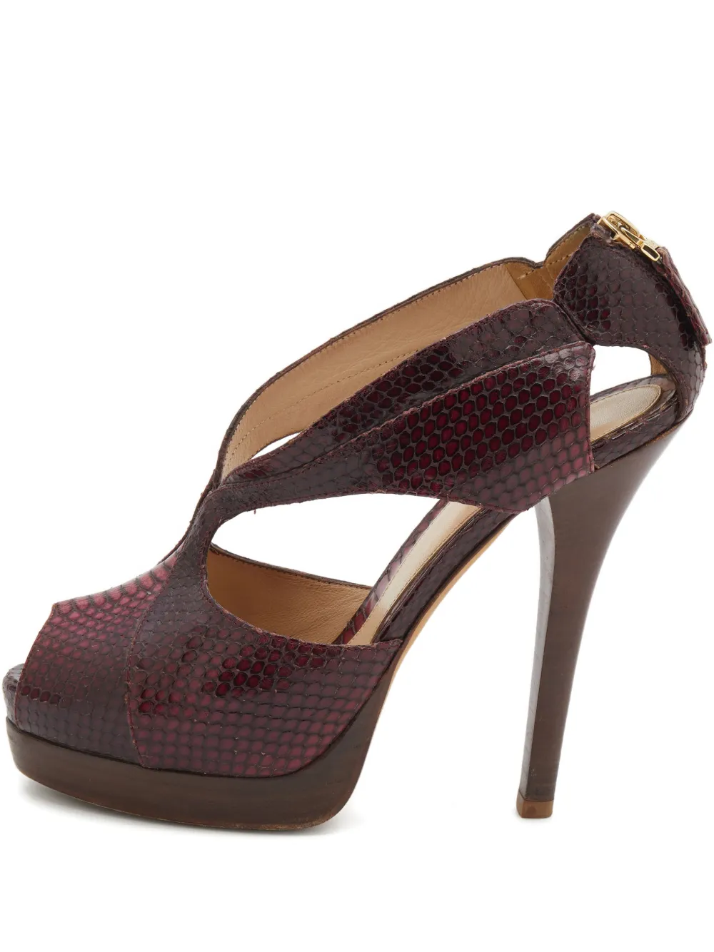 Fendi Pre-Owned strappy platform sandals - Red
