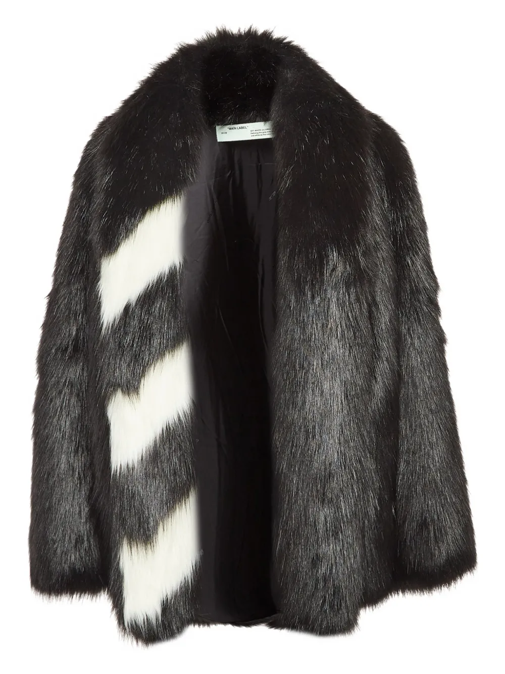 Off-White Pre-Owned black faux-fur jacket - Nero