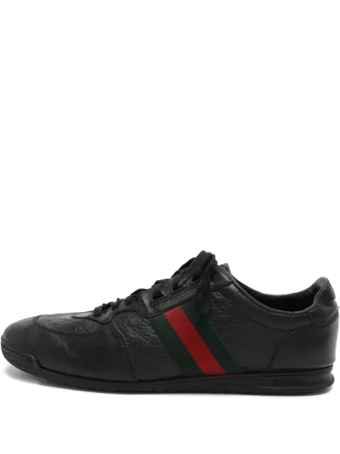 Gucci Pre-Owned lace-up leather sneakers