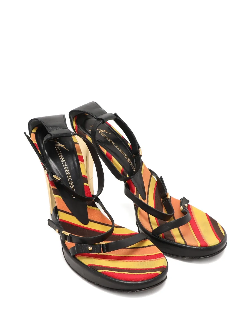 Pre-owned Giuseppe Zanotti Platform Strap Sandal In Black