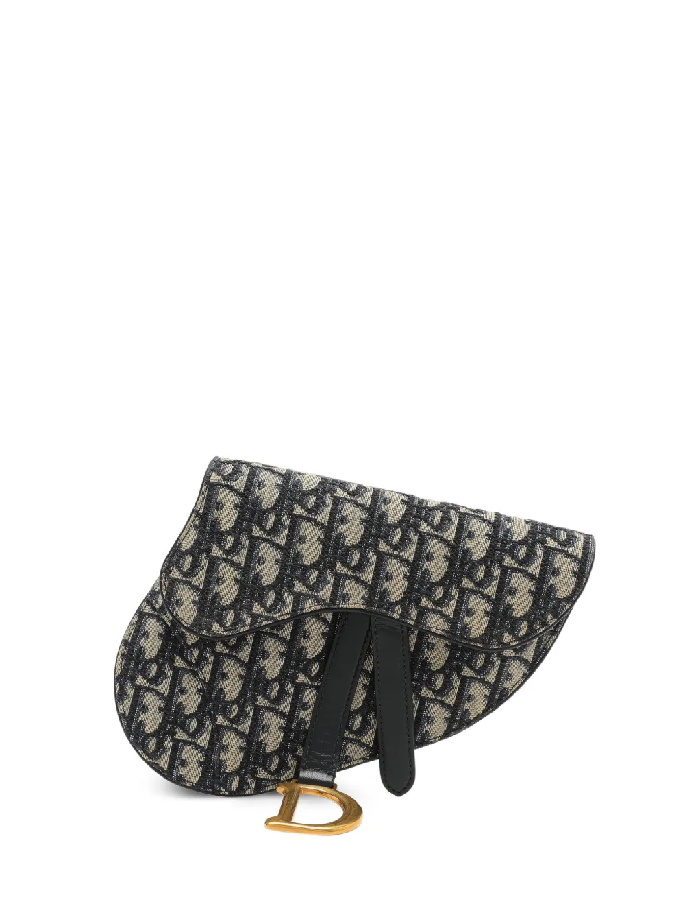 Christian Dior Pre-Owned Clutch Oblique Saddle mini 2019 - Blu