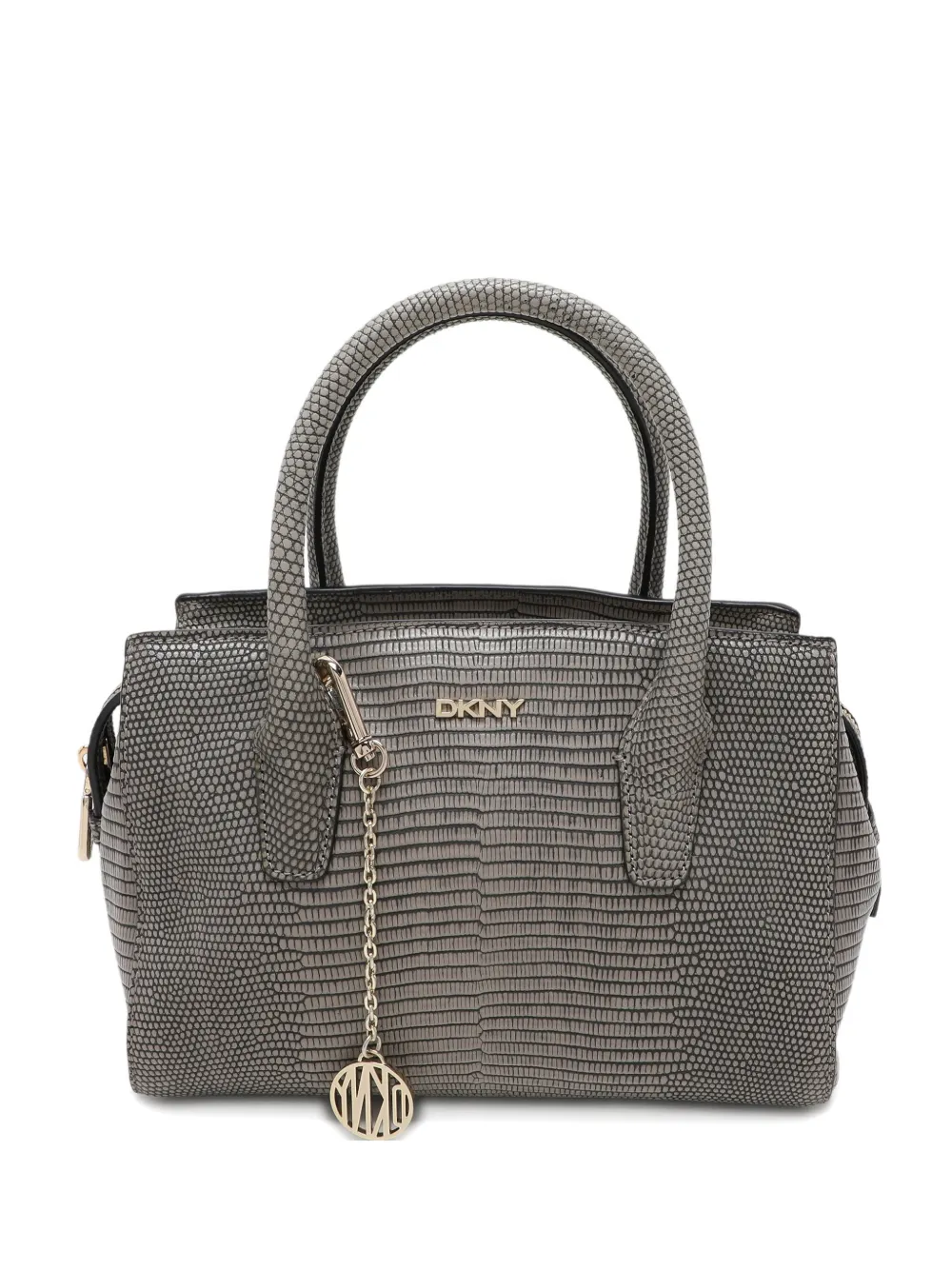 DKNY Vintage lizard-embossed leather tote bag – Grey