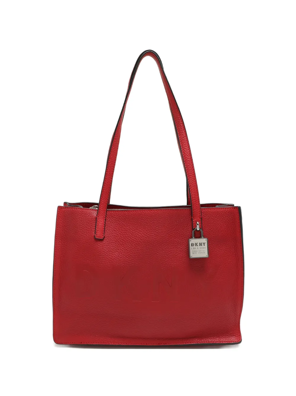 DKNY padlock-detail tote bag - Rosso
