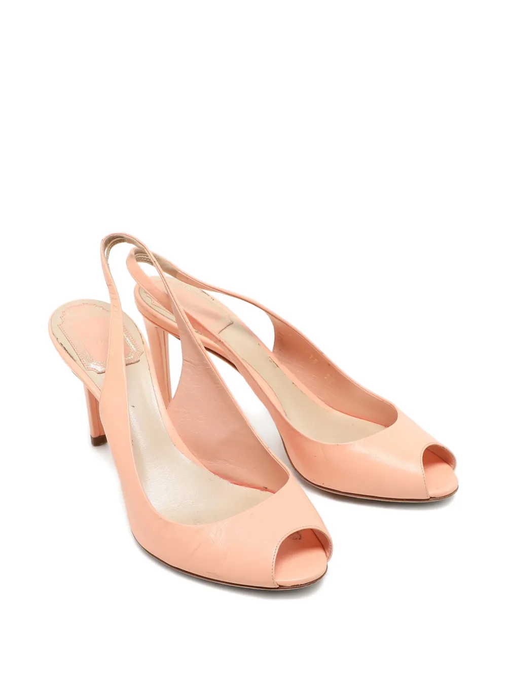 Pre-owned Dior Peep-toe Leather Pump In Pink