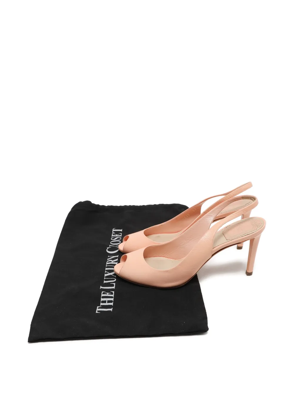 Pre-owned Dior Peep-toe Leather Pump In Pink