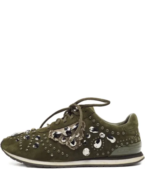 Tory Burch suede crystal-embellished sneakers