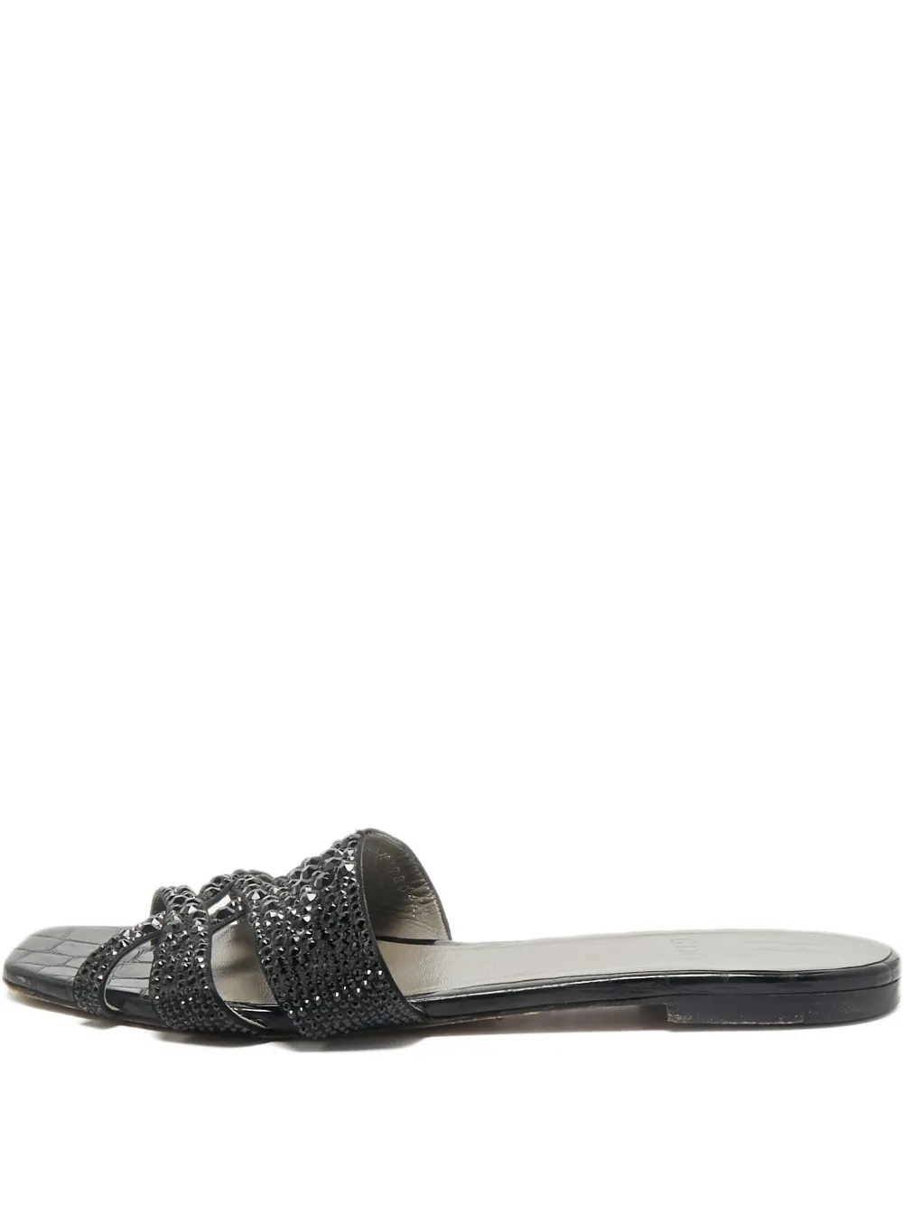 Gina crystal embellishment sandals - Schwarz