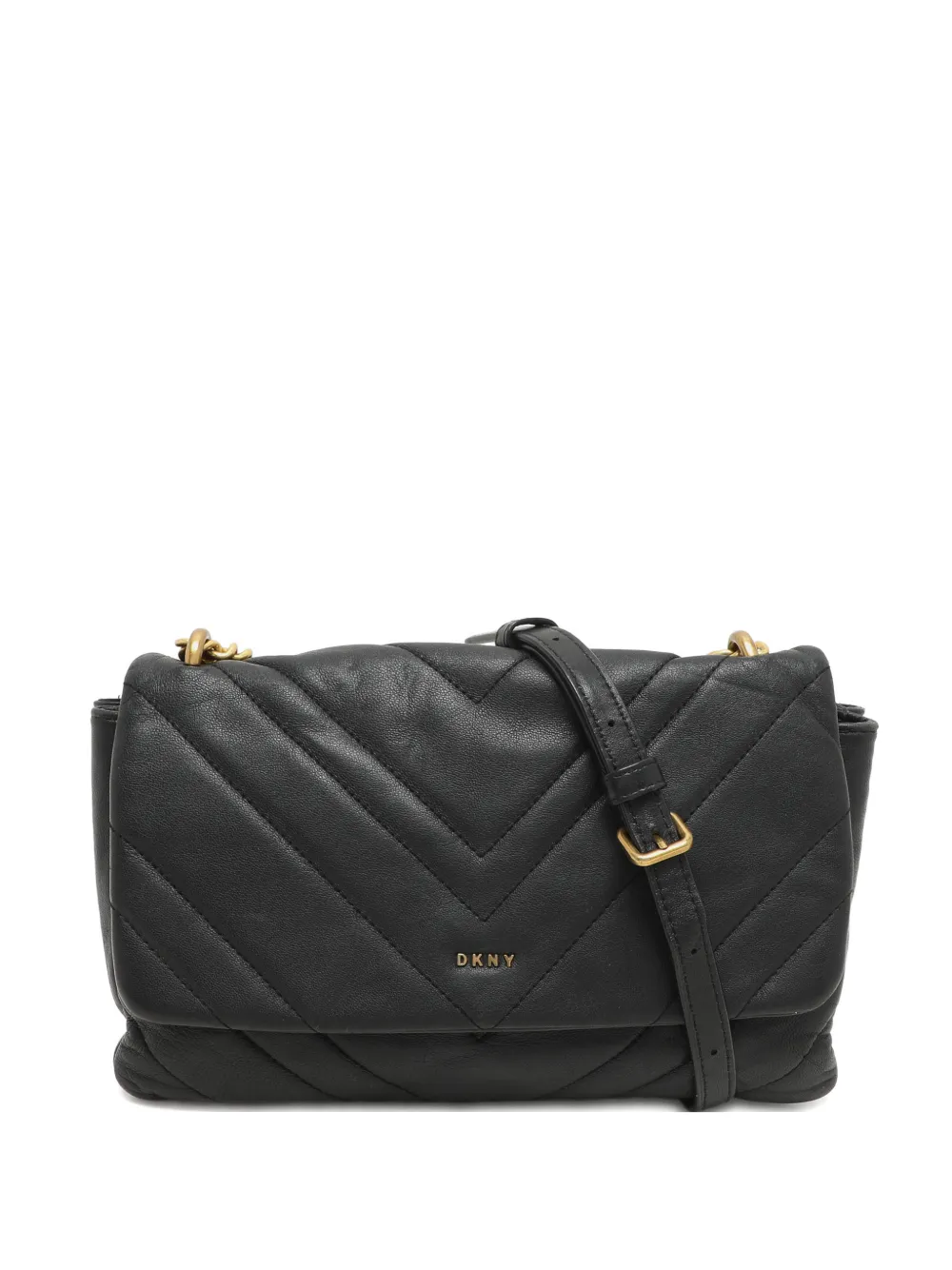 DKNY Vintage Borsa a tracolla in pelle trapuntata - Nero