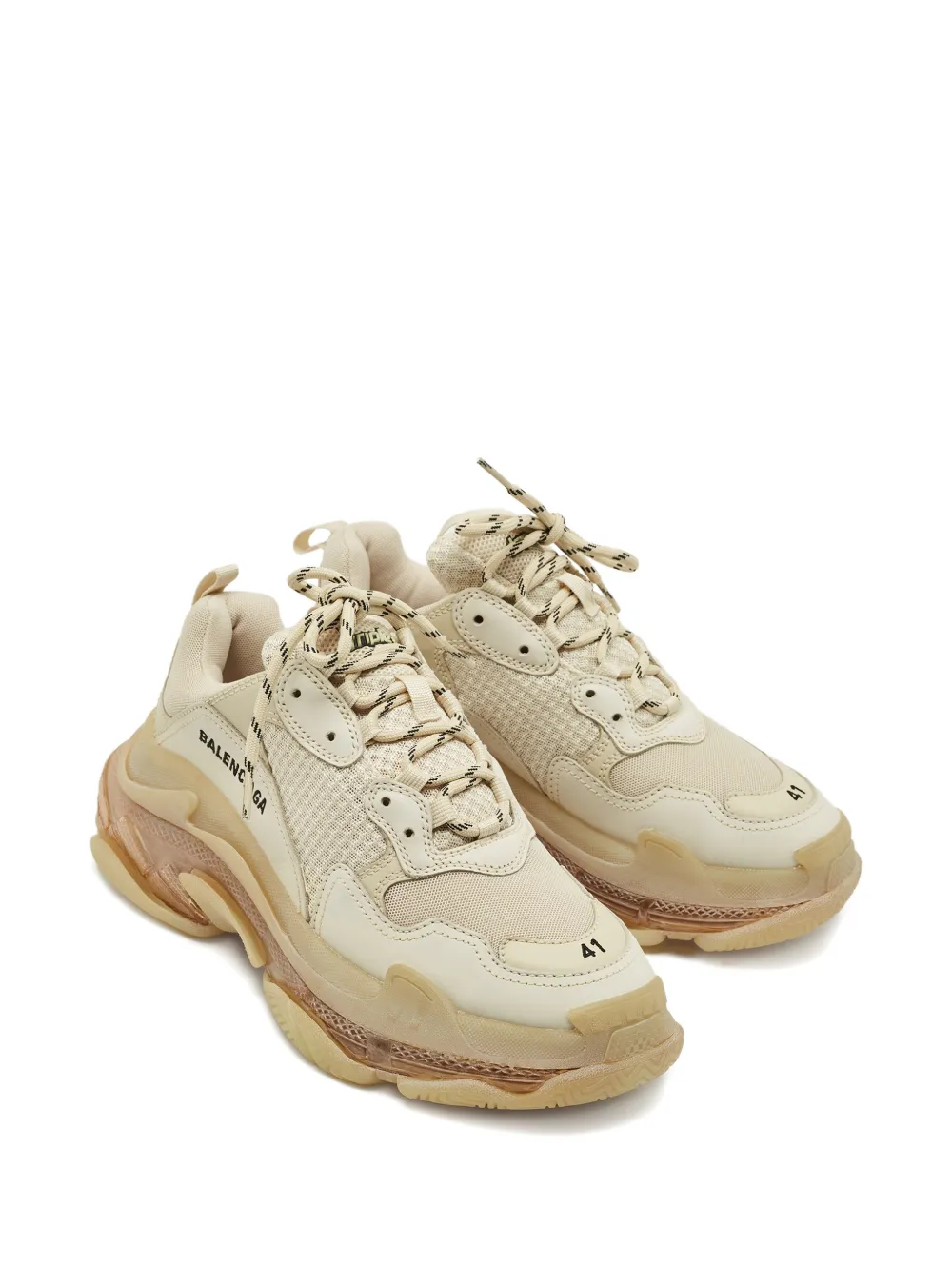 Balenciaga Pre-Owned Triple S leather sneakers - Beige