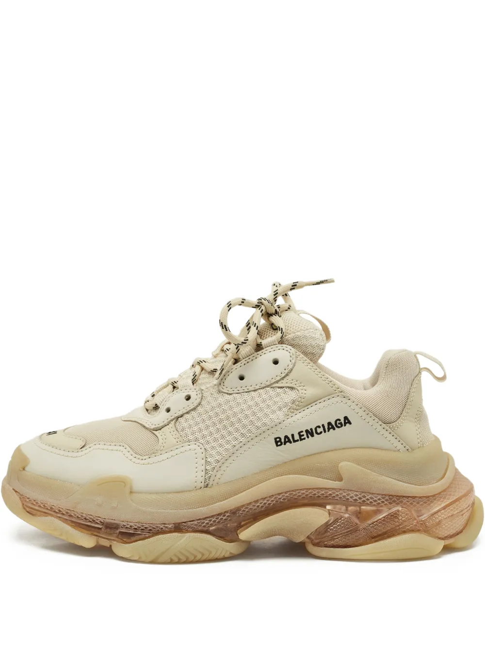 Balenciaga Pre-Owned Triple S leather sneakers - Nude