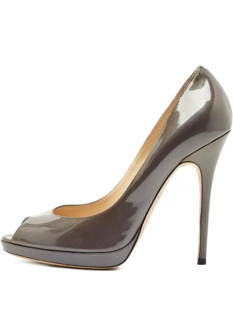Jimmy Choo Pre-Owned Quiet patent leather peep-toe pumps