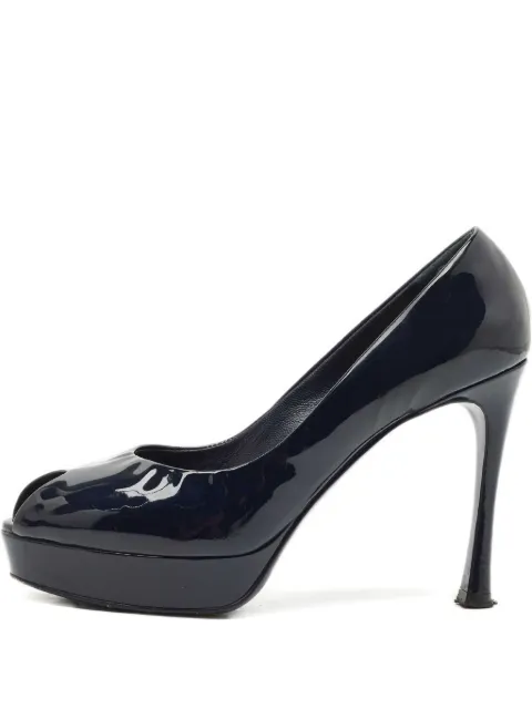 Saint Laurent Pre-Owned peep-toe platform pumps