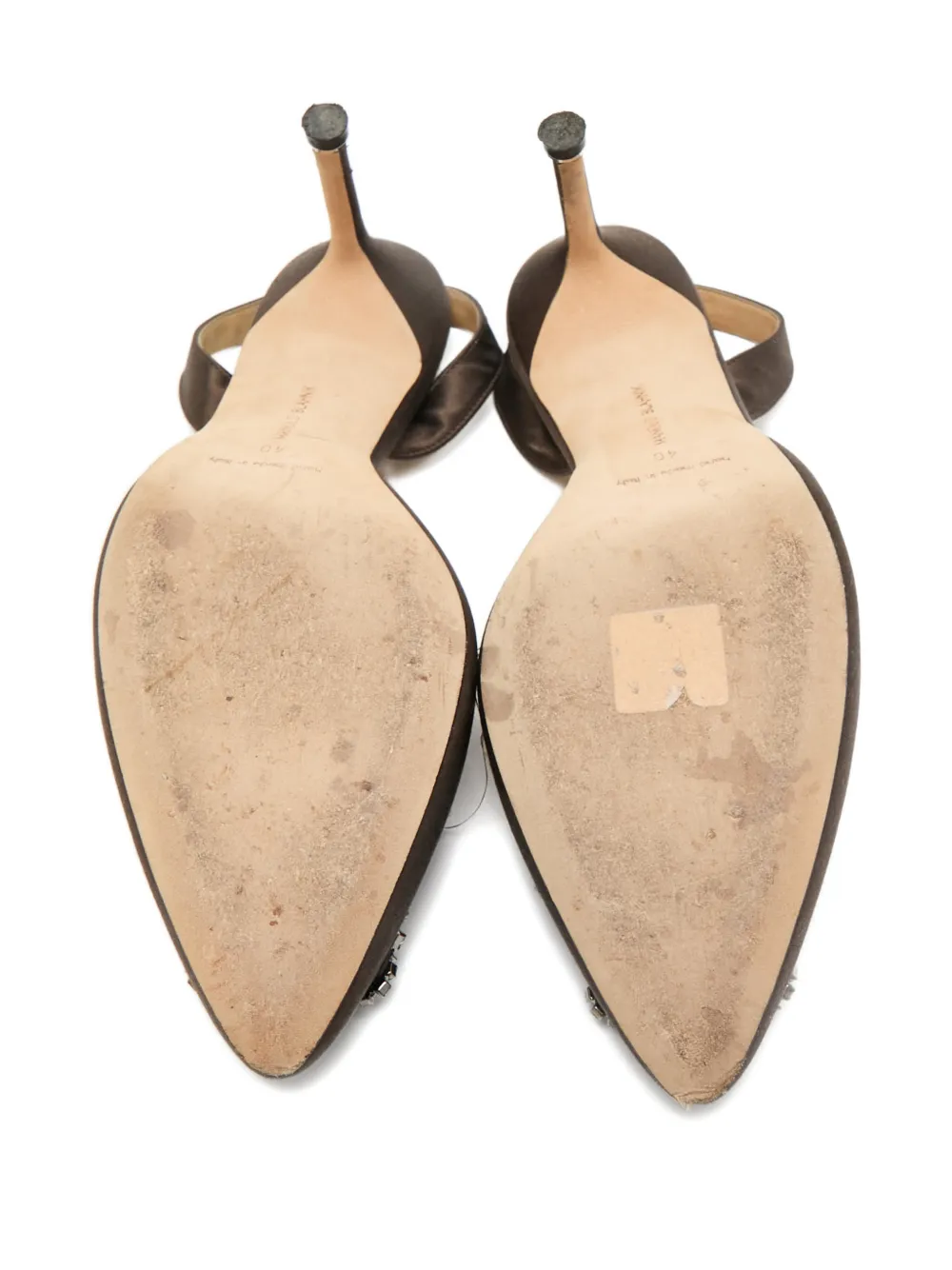 Manolo Blahnik Hangisli crystal-embellishment pumps - Groen