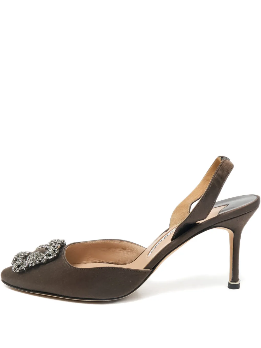 Manolo Blahnik Hangisli crystal-embellishment pumps - Verde