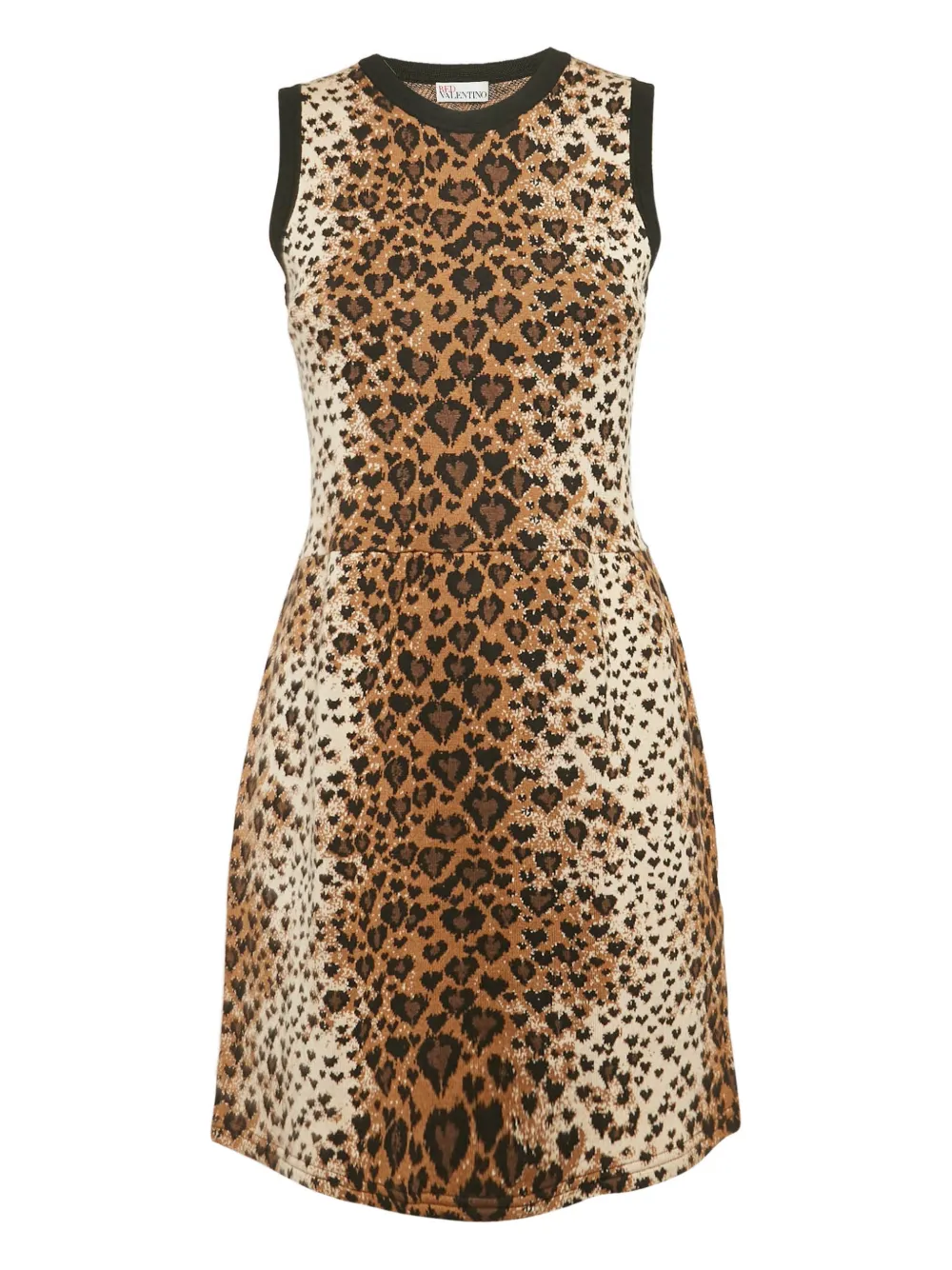 Valentino Garavani Pre-Owned leopard-print knit mini dress - Marrone