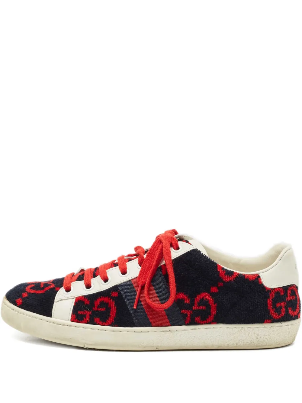 Gucci Pre-Owned Ace fabric leather trainers - Blau