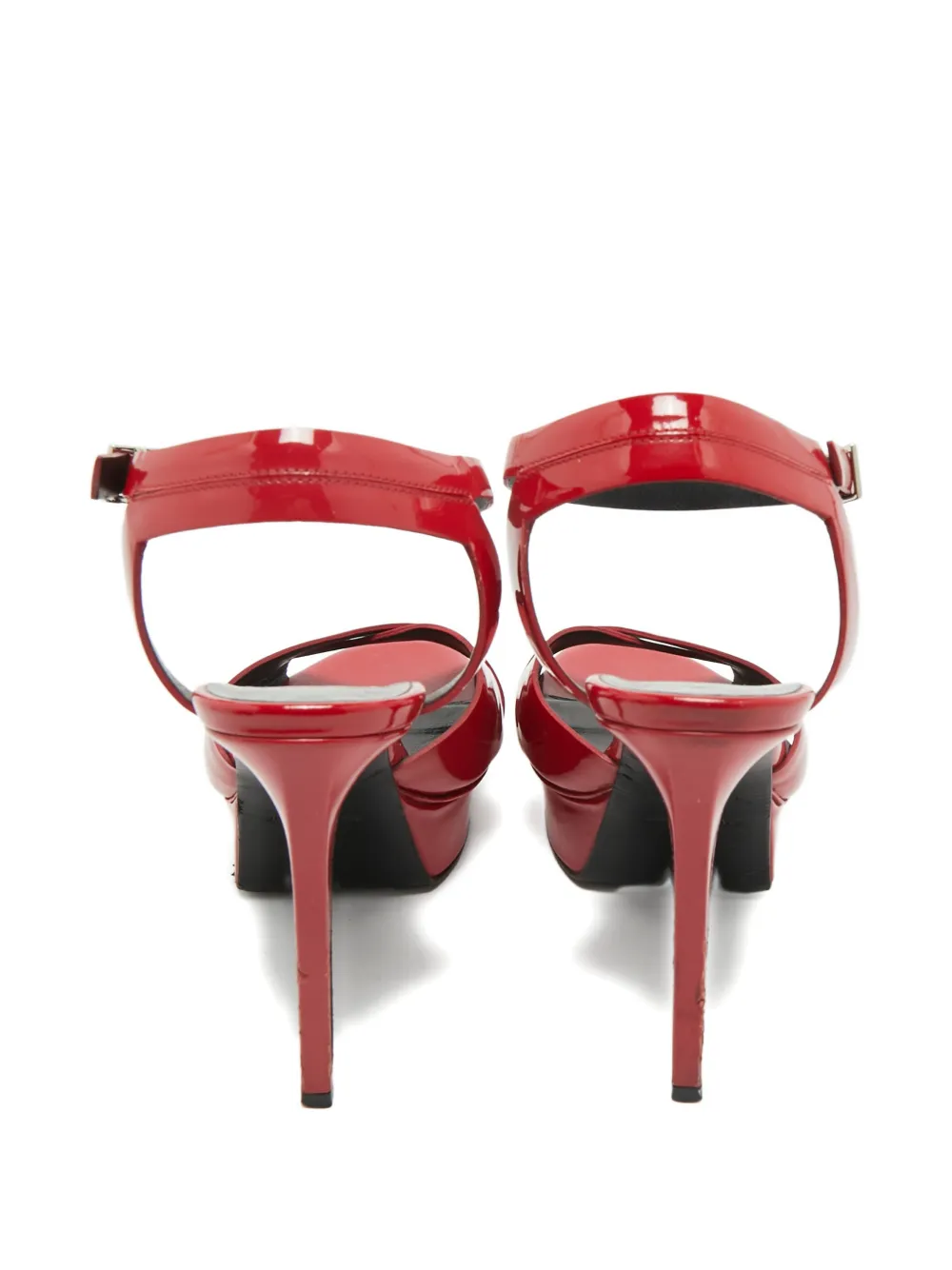 Saint Laurent Pre-Owned platform ankle-strap sandals - Rood