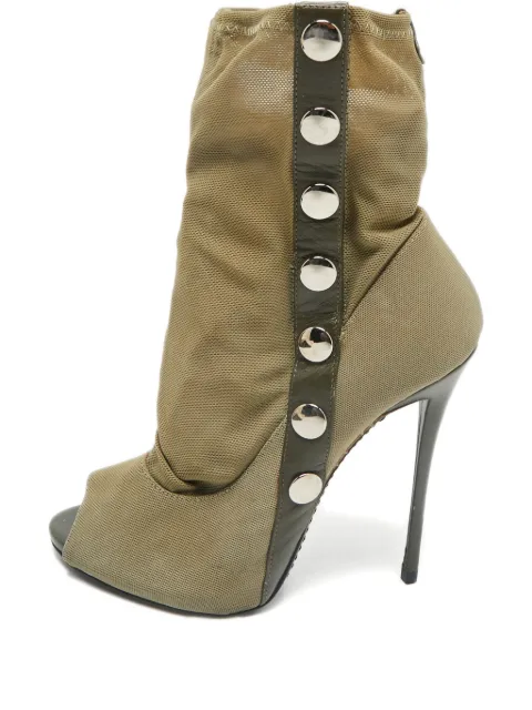 Giuseppe Zanotti canvas stiletto heeled boots
