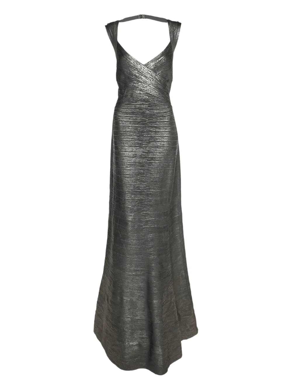 Hervé Léger Pre-Owned Camilla foil-print maxi dress - Grigio