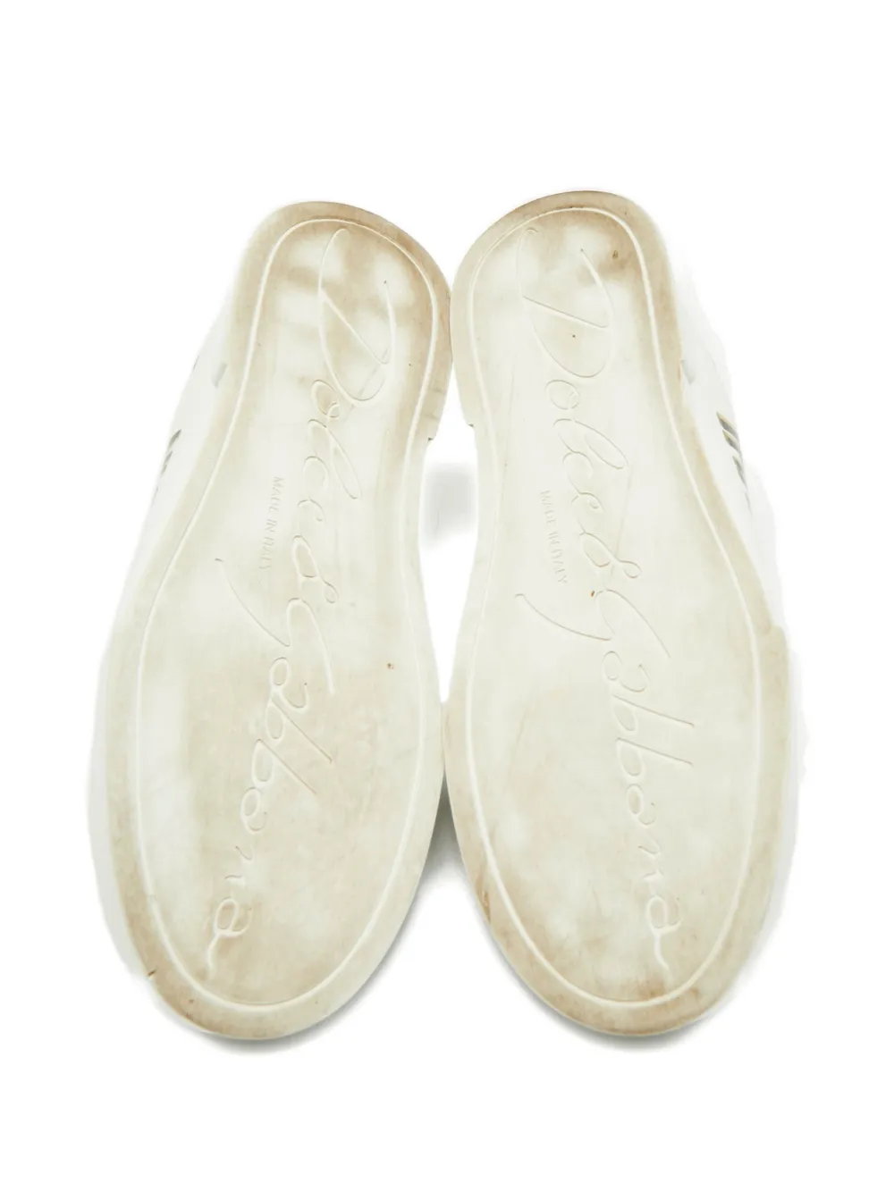 DOLCE & GABBANA Pre-owned Portofino Leather Low-top Sneakers In White
